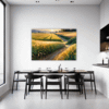 Sunset Golden Wheat Field Dining Room Demo