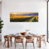 Sunset Golden Wheat Field Dining Room Demo