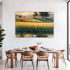 Sunset Golden Wheat Field Dining Room Demo