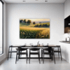Sunset Golden Wheat Field Dining Room Demo