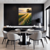 Sunset Golden Wheat Field Dining Room Demo