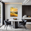 Sunset Golden Wheat Field Dining Room Demo