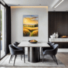 Sunset Golden Wheat Field Dining Room Demo