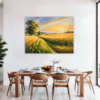 Sunset Golden Wheat Field Dining Room Demo