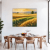 Sunset Golden Wheat Field Dining Room Demo