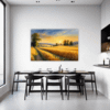 Sunset Golden Wheat Field Dining Room Demo