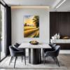 Sunset Golden Wheat Field Dining Room Demo