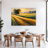 Sunset Golden Wheat Field Dining Room Demo