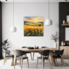 Sunset Golden Wheat Field Dining Room Demo