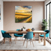 Sunset Golden Wheat Field Dining Room Demo