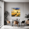 Sunset Golden Wheat Field Dining Room Demo