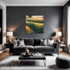 Sunset Golden Wheat Field Living Room Demo