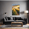 Sunset Golden Wheat Field Living Room Demo