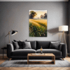Sunset Golden Wheat Field Living Room Demo