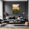Sunset Golden Wheat Field Living Room Demo