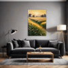 Sunset Golden Wheat Field Living Room Demo