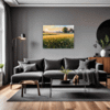 Sunset Golden Wheat Field Living Room Demo
