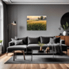Sunset Golden Wheat Field Living Room Demo