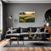 Sunset Golden Wheat Field Living Room Demo