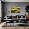 Sunset Golden Wheat Field Living Room Demo