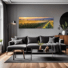 Sunset Golden Wheat Field Living Room Demo
