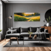 Sunset Golden Wheat Field Living Room Demo