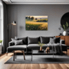 Sunset Golden Wheat Field Living Room Demo