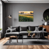 Sunset Golden Wheat Field Living Room Demo