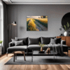 Sunset Golden Wheat Field Living Room Demo