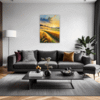 Sunset Golden Wheat Field Living Room Demo