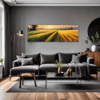 Sunset Golden Wheat Field Living Room Demo