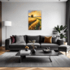 Sunset Golden Wheat Field Living Room Demo