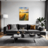 Sunset Golden Wheat Field Living Room Demo