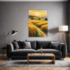 Sunset Golden Wheat Field Living Room Demo