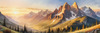 Printable Art of Realistic Mountain Landscape at Sunset