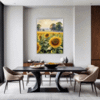 Sunset Sunflower Fields Dining Room Demo
