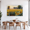 Sunset Sunflower Fields Dining Room Demo