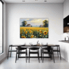 Sunset Sunflower Fields Dining Room Demo