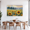 Sunset Sunflower Fields Dining Room Demo