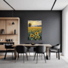 Sunset Sunflower Fields Dining Room Demo