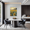 Sunset Sunflower Fields Dining Room Demo