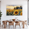 Sunset Sunflower Fields Dining Room Demo