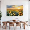 Sunset Sunflower Fields Dining Room Demo