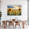 Sunset Sunflower Fields Dining Room Demo