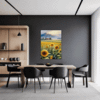 Sunset Sunflower Fields Dining Room Demo