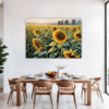 Sunset Sunflower Fields Dining Room Demo