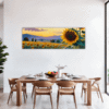 Sunset Sunflower Fields Dining Room Demo