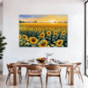 Sunset Sunflower Fields Dining Room Demo