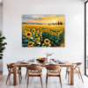 Sunset Sunflower Fields Dining Room Demo
