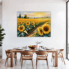 Sunset Sunflower Fields Dining Room Demo